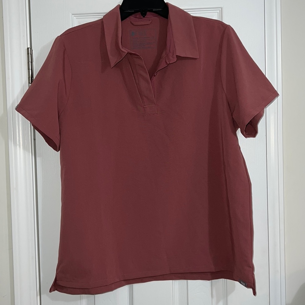 Mauve FIGS Nala Shortsleeve ScrubPolo